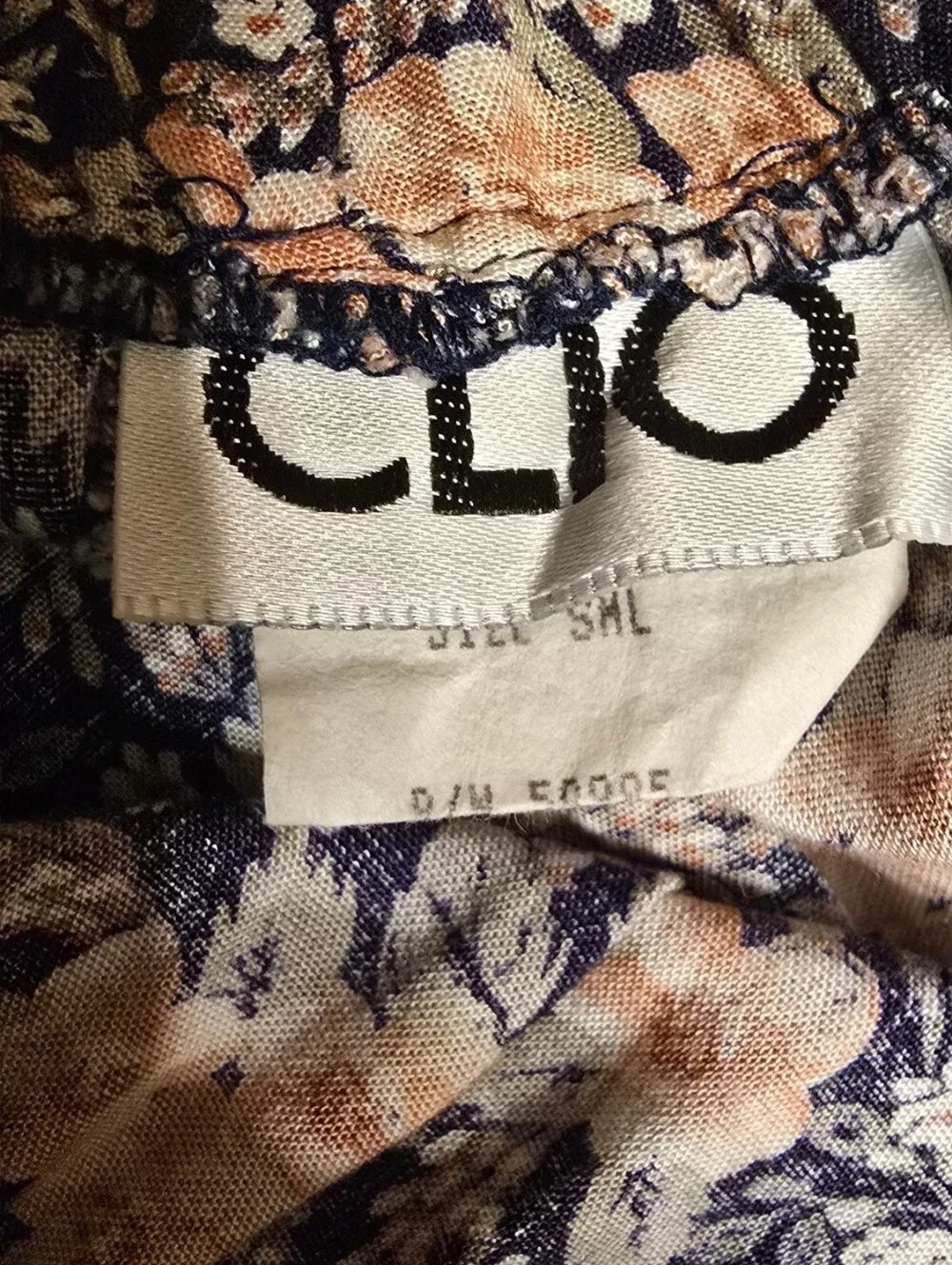 Vintage Clio Vintage Floral Crinkle Broomstick Maxi Skirt Multicolor M